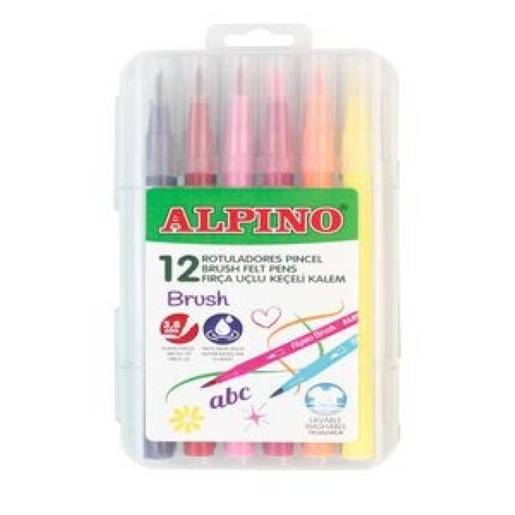 ALPINO AR-001096 FIRÇA UÇLU KEÇELİ KALEM 12'Lİ