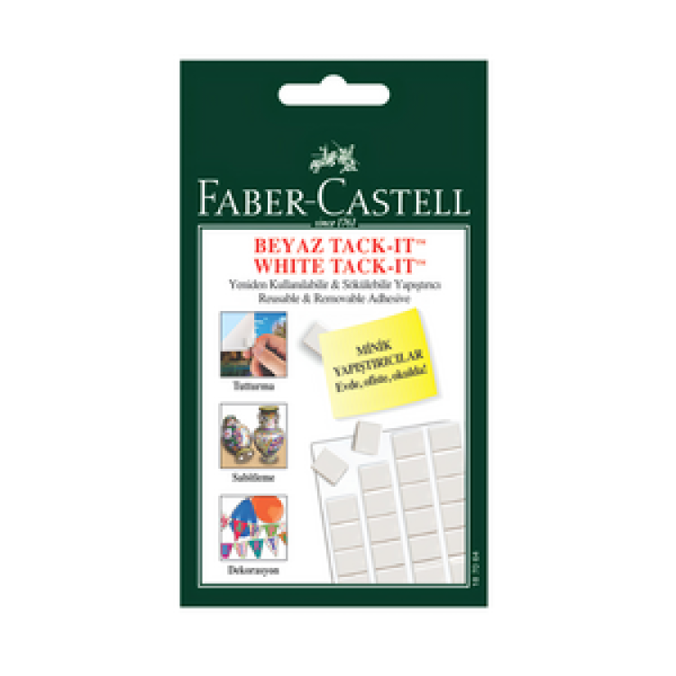 FABER CASTELL TACK-IT BEYAZ 50 GR 25'Lİ *6