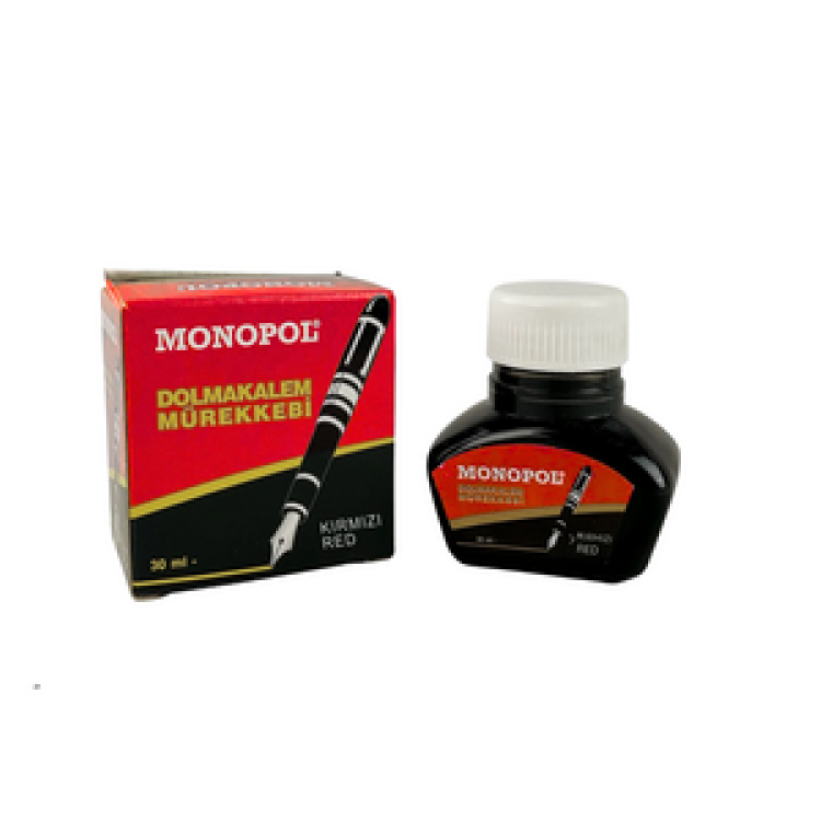 MONOPOL 1112 YAZI  MÜREKKEBİ  KIRMIZI 12Lİ*12