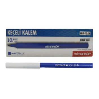 MİMAKS FPO-10/M KEÇELİ KALEM MAVİ 10'LU *156
