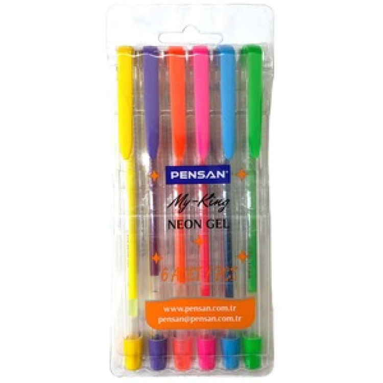 PENSAN 6403 MY-KİNG NEON JEL KALEM 6LI SET *192