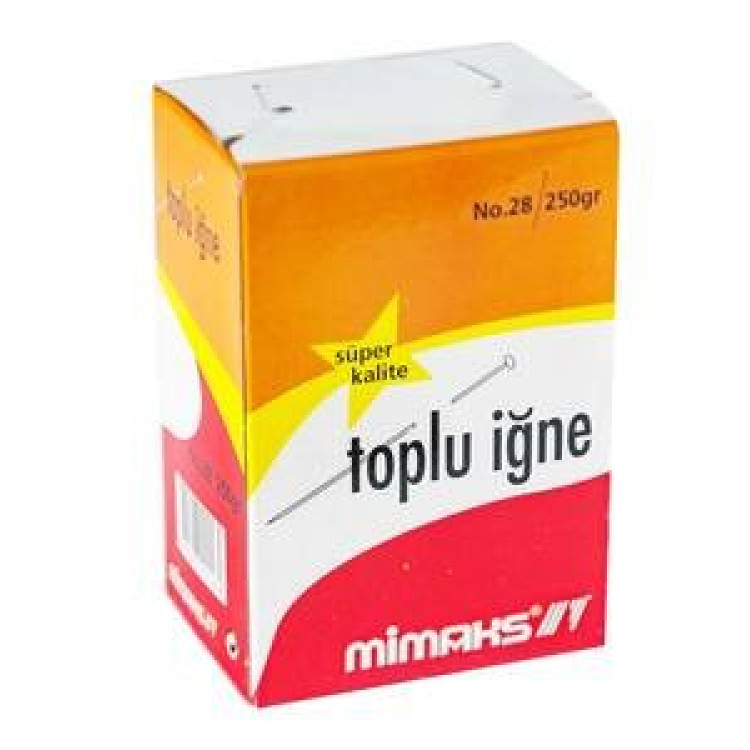 MİMAKS Tİ250 28MM NİKEL TOPLU İĞNE 250GR *60