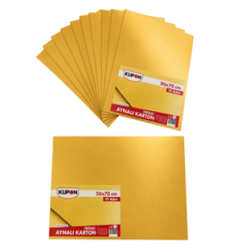 KUPON KFK-404 METALİK AYNALI KARTON GOLD 50X70 10'LU *25 KUPON KFK-404 METALİK AYNALI KARTON GOLD 50X70 10'LU *25