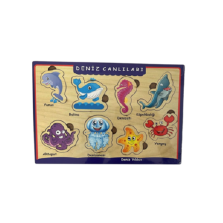 AHŞAP PUZZLE DENİZ CANLILARI HEDİYELİ DERGİ