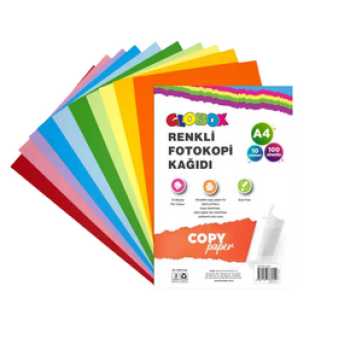 GLOBOX 3695 A4 RENKLİ FOTOKOPİ KAĞIDI 100'LÜ PAKET *24 GLOBOX 3695 A4 RENKLİ FOTOKOPİ KAĞIDI 100'LÜ PAKET *24