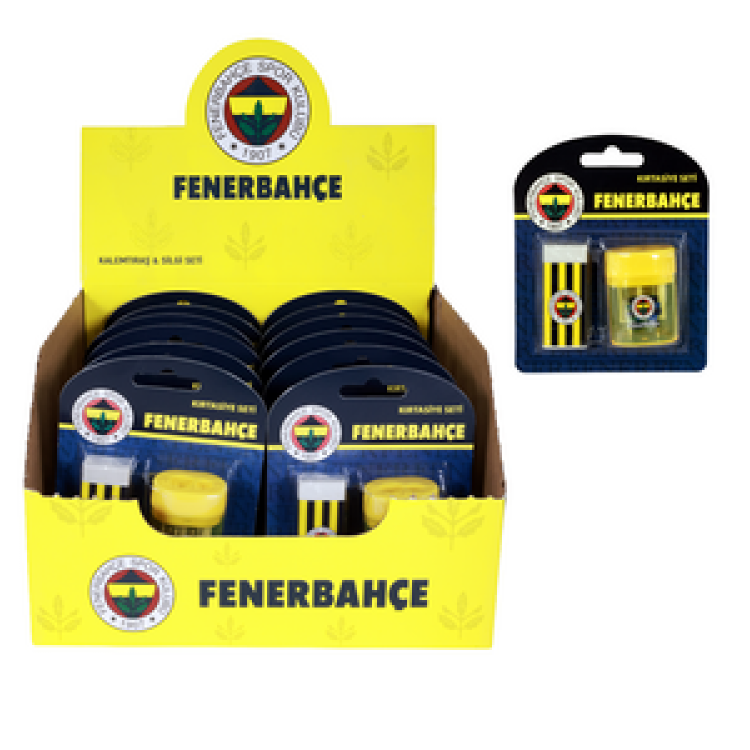FENERBAHÇE KIRTASİYE SETİ KALEMTIRAŞ&SİLGİ 12'Lİ PAKET *12