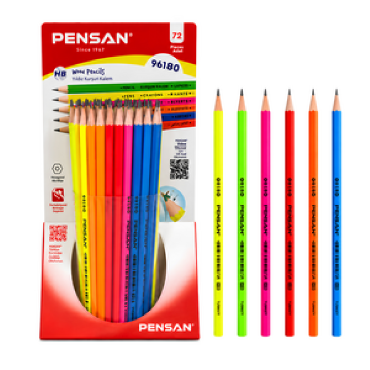 PENSAN 96180 NEON KURŞUN KALEM 72'Lİ