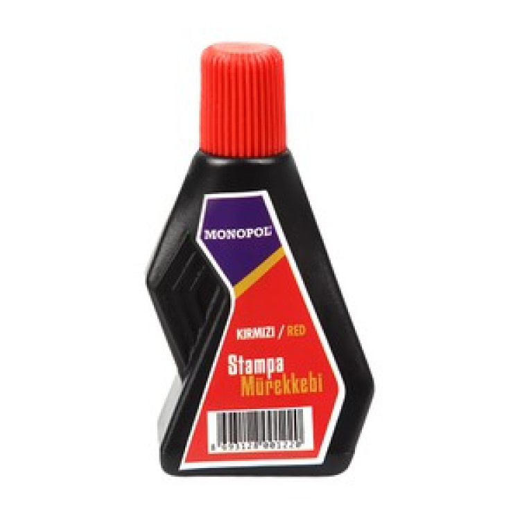 MONOPOL 1122 ISTAMPA MÜREKKEBİ KIRMIZI 12Lİ *24