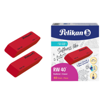 PELİKAN RW-40 KIRMIZI SİLGİ 40'LI PAKET PELİKAN RW-40 KIRMIZI SİLGİ 40'LI PAKET