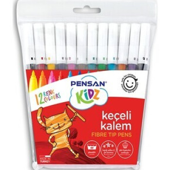 PENSAN KİDZ 99060 12 RENK KEÇELİ KALEM 12'Lİ *12