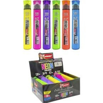 MİKRO M-120 NEON ÜÇGEN MİN 2B 0.7MM 48'Lİ MİKRO M-120 NEON ÜÇGEN MİN 2B 0.7MM 48'Lİ