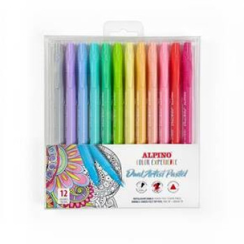 ALPINO AR-000188 DUAL ARTIST KEÇELİ KALEM 12 RENK PASTEL ÇİFT YÖNLÜ