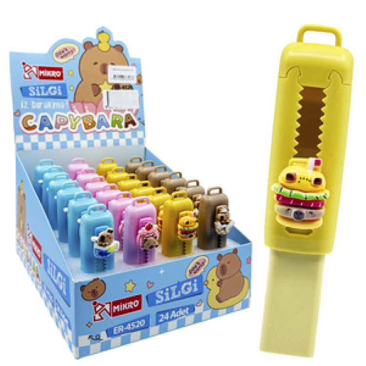 MİKRO ER-4520 CAPYBARA SÜRGÜLÜ SİLGİ 24LÜ