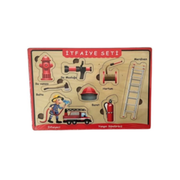 AHŞAP PUZZLE İTFAİYE SETİ HEDİYELİ DERGİ