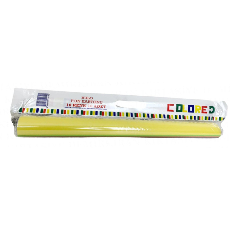 COLORED RULO FON KARTONU 10 RENK*60