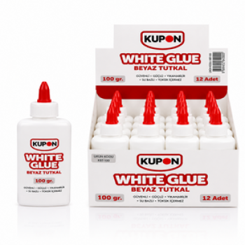 KUPON KBT-100 BEYAZ GLUE TUTKAL 100GR 12'Lİ *12 KUPON KBT-100 BEYAZ GLUE TUTKAL 100GR 12'Lİ *12