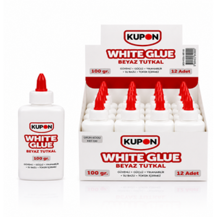 KUPON KBT-100 BEYAZ GLUE TUTKAL 100GR 12'Lİ *12