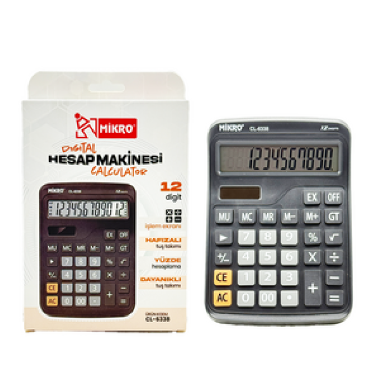 MİKRO CL-6338 DİGİTAL HESAP MAKİNESİ (12DİGİT)