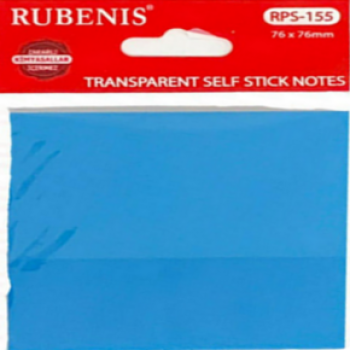 RUBENİS RPS-155 ŞEFFAF MAVİ POSTİT 24'LÜ *24 >