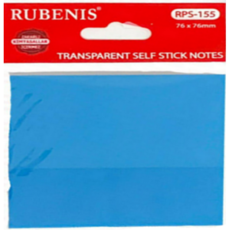 RUBENİS RPS-155 ŞEFFAF MAVİ POSTİT 24LÜ *24 >
