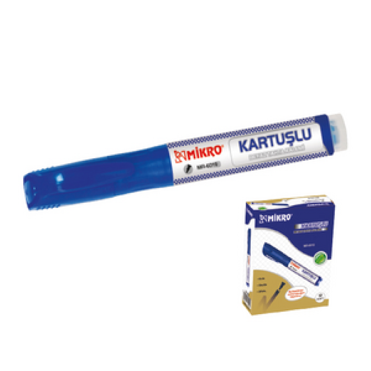 MİKRO MR-6019 KARTUŞLU TAHTA KALEMİ MAVİ 12Lİ*96 >