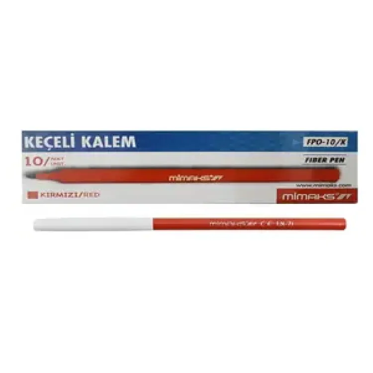 MİMAKS FPO-10/K KEÇELİ KALEM KIRMIZI 10LU *156