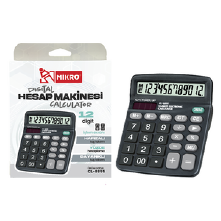 MİKRO CL-8855 HESAP MAKİNESİ 12DİGİT