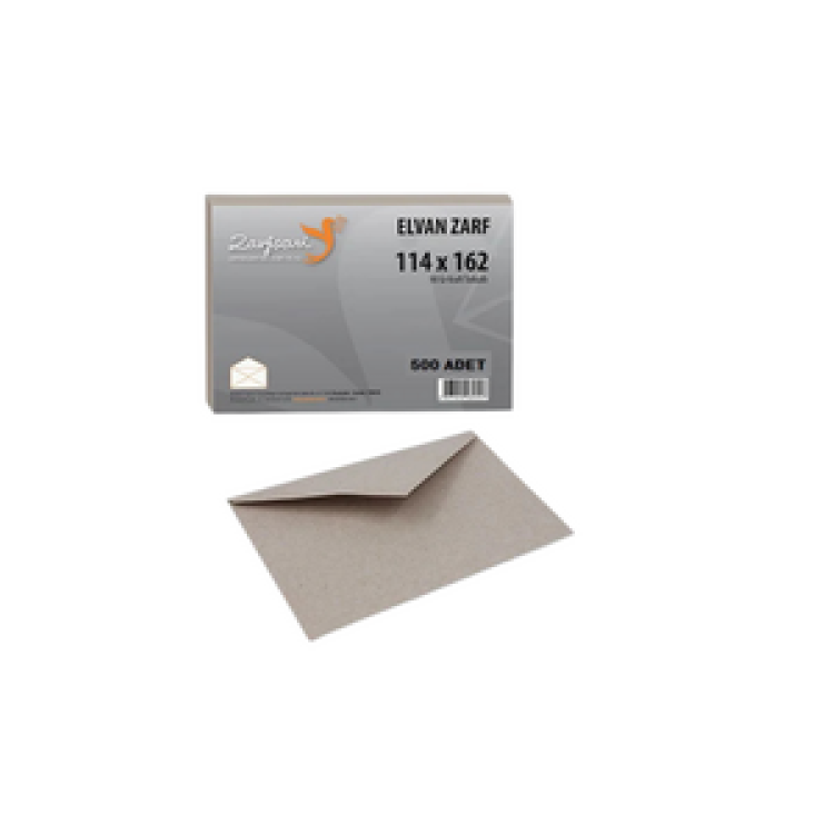 ZARFSAN KRAFT ELVAN SİLİKONLU MEKTUP ZARF 114*162 90GR 500LÜ *20