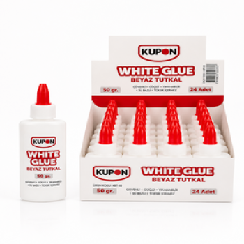 KUPON KBT-50 BEYAZ GLUE TUTKAL 50GR 24'LÜ *18 KUPON KBT-50 BEYAZ GLUE TUTKAL 50GR 24'LÜ *18