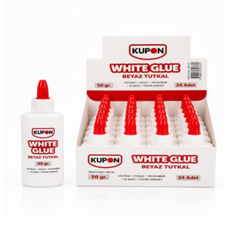KUPON KBT-50 BEYAZ GLUE TUTKAL 50GR 24'LÜ *18