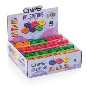 ONAS NS-2068 ÇİFTLİ KAPAKLI KALEMTRAŞ 48'Lİ *30 ONAS NS-2068 ÇİFTLİ KAPAKLI KALEMTRAŞ 48'Lİ *30