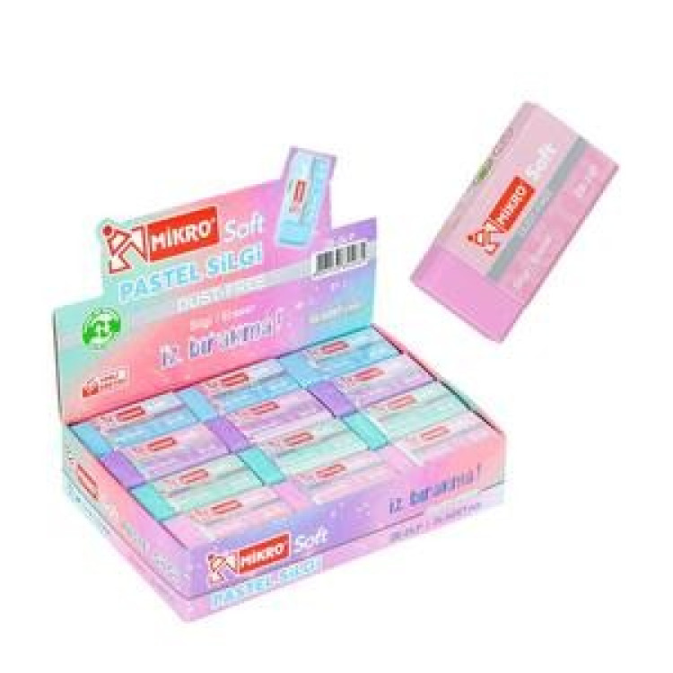 MİKRO 2B-24TRP PASTEL SOFT SİLGİ 24'LÜ *50