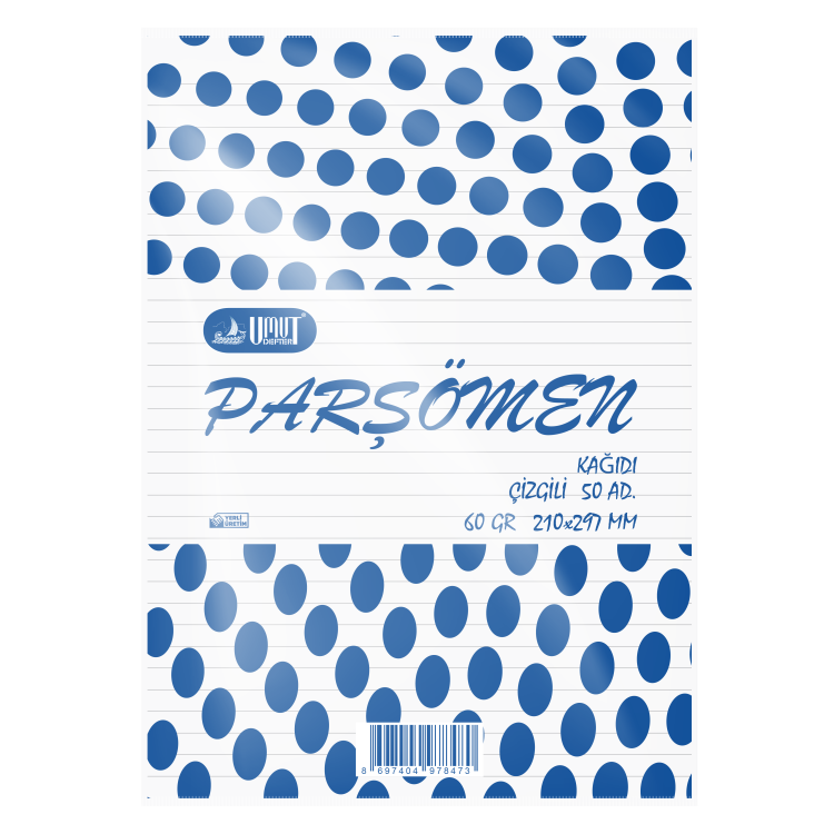 UMUT A-4 PARŞÖMEN KAĞIDI ÇİZGİLİ 50'Lİ *100
