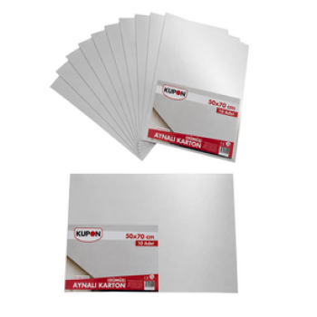 KUPON KFK-403 METALİK AYNALI GÜMÜŞ KARTON 50X70 10'LU KUPON KFK-403 METALİK AYNALI GÜMÜŞ KARTON 50X70 10'LU