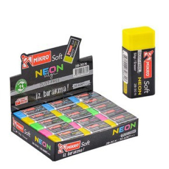 MİKRO 2B-30N DUST FREE NEON SİLGİ 30'LU *50 MİKRO 2B-30N DUST FREE NEON SİLGİ 30'LU *50
