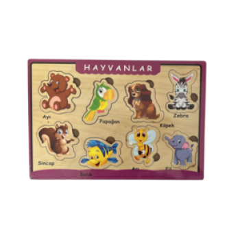 AHŞAP PUZZLE HAYVANLAR HEDİYELİ DERGİ