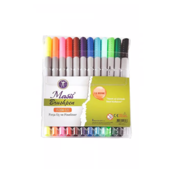 MASİS S5204-12C MASİS BRUSHPEN FIRÇA UÇ FİNELİNER KALEM