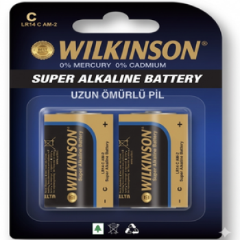 WİLKINSON LR-14C ALKALİN ORTA PİL 2'Lİ*6 WİLKINSON LR-14C ALKALİN ORTA PİL 2'Lİ*6
