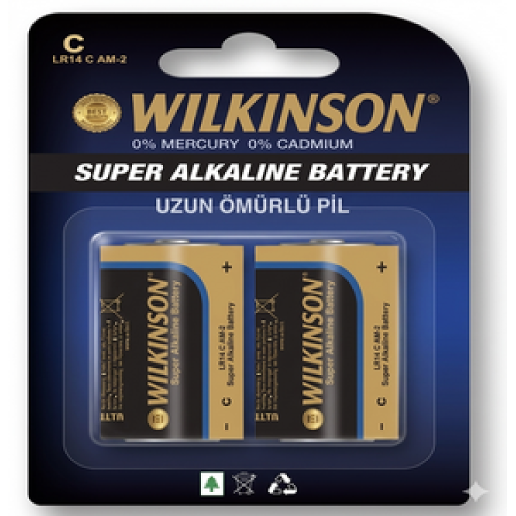 WİLKINSON LR-14C ALKALİN ORTA PİL 2'Lİ*6