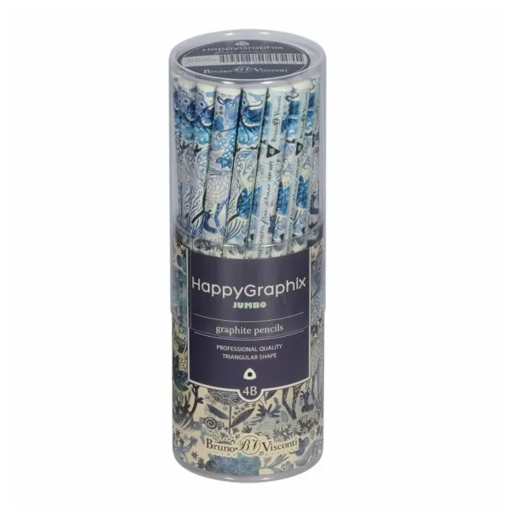 HAPPY GRAPHİX 21-0062-35 JUMBO KURŞUN KALEM  4B 3,5MM MASAL 30LU PAKET