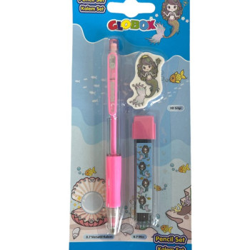 GLOBOX 3215 KALEM+SİLGİ+UÇ SET 8'Lİ PAKET *144