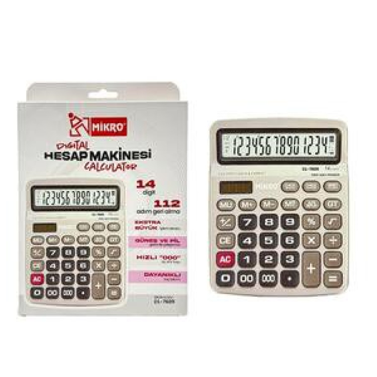 MİKRO CL-7609 DİGİTAL HESAP MAKİNESİ (14DİGİT-112STEPS)