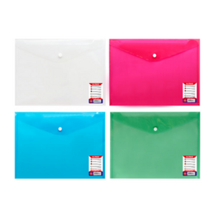 GLOBOX 6458 TRANSPARAN KARIŞIK ÇIT ÇIT DOSYA 12'Lİ PAKET >