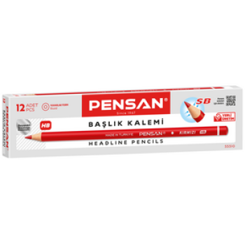 PENSAN KIRMIZI BAŞLIK KALEMİ 72'Lİ