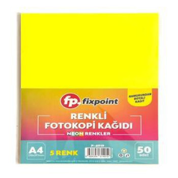 FİXPOİNT P-4919 NEON RENKLİ FOTOKOPİ KAĞIDI 50'Lİ*120 FİXPOİNT P-4919 NEON RENKLİ FOTOKOPİ KAĞIDI 50'Lİ*120