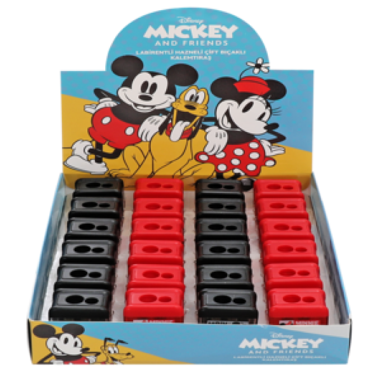KAMP.MINNIE&MICKEY LABİRENTLİ HAZNELİ ÇİFT BIÇAKLI KALEMTIRAŞ M&M 24'LÜ ^*720