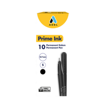 ADEL PRİME PERMANENT KALEM S SİYAH 10'LU PAKET >