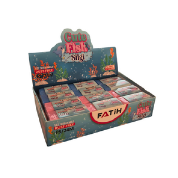 FATİH 37084 FS24 SİLGİ CUTE FİSH 24'LÜ FATİH 37084 FS24 SİLGİ CUTE FİSH 24'LÜ