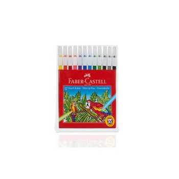 FABER CASTELL 12 RENK YIKANABİLİR KEÇELİ KALEM 12'Lİ PK.