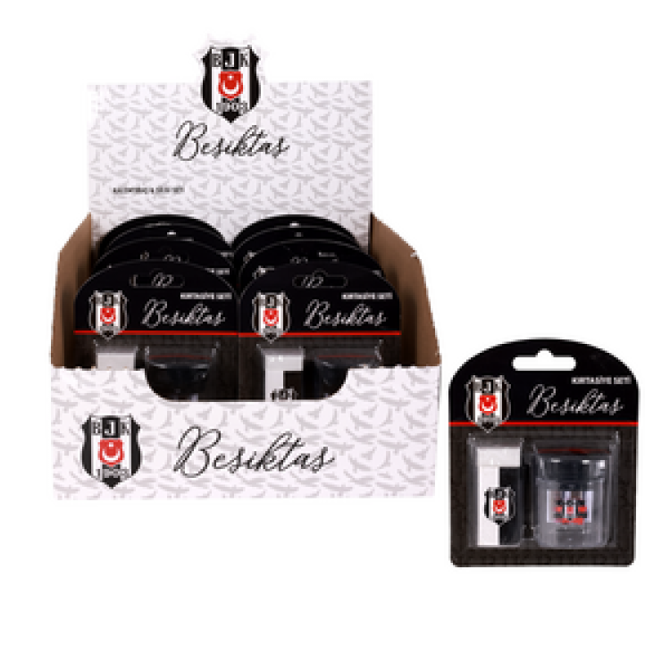 BEŞİKTAŞ KIRTASİYE SETİ KALEMTIRAŞ&SİLGİ 12'Lİ PAKET *12